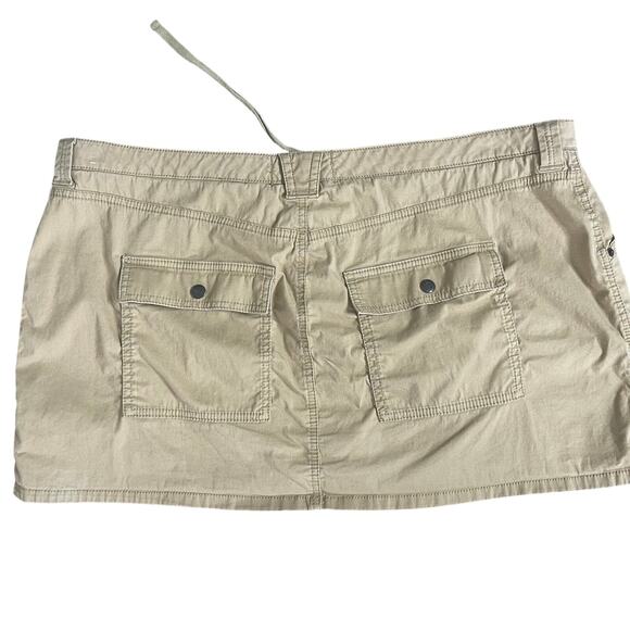 ABERCROMBIE & FITCH  LOW RISE 90S KHAKI  MICRO MINI SKIRT SIZE XL Y2K‎ - Picture 2 of 8
